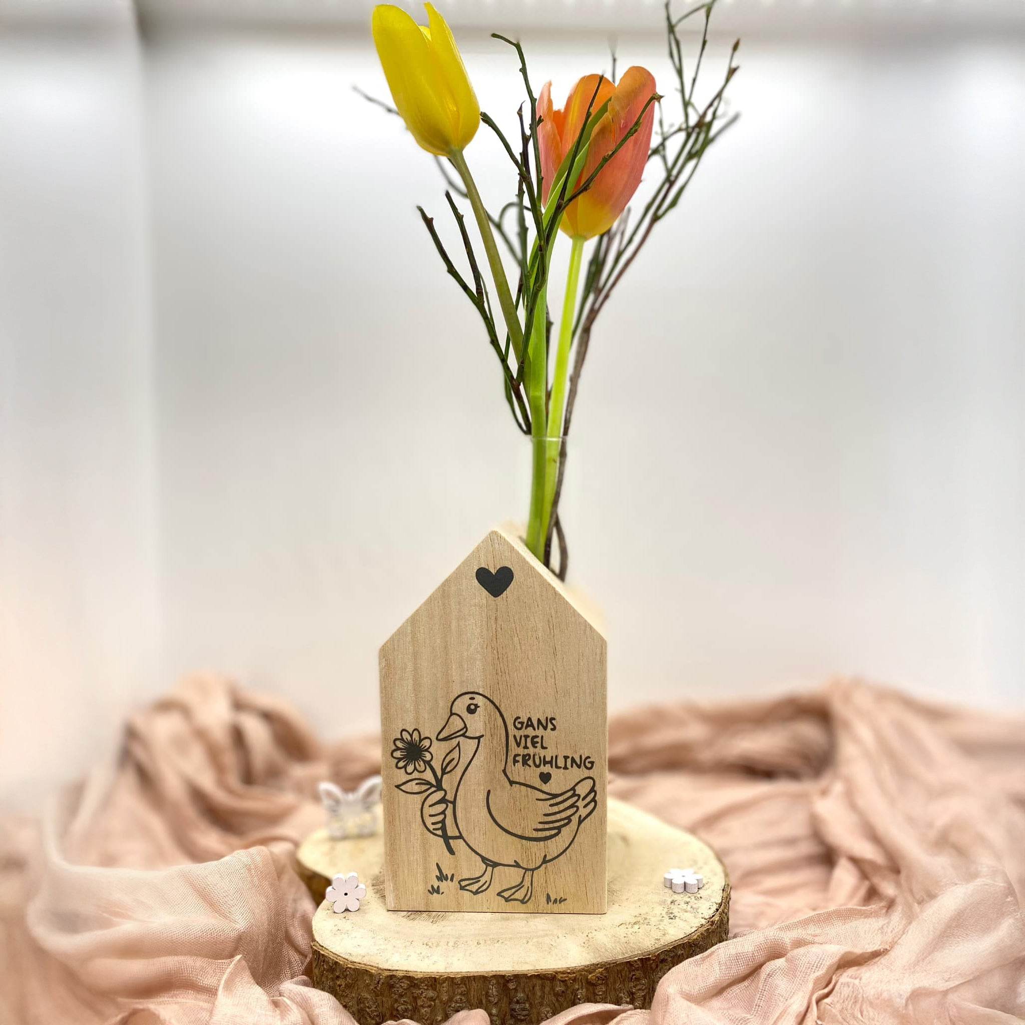 Plotterdatei Gans viel Frühling - Sewando