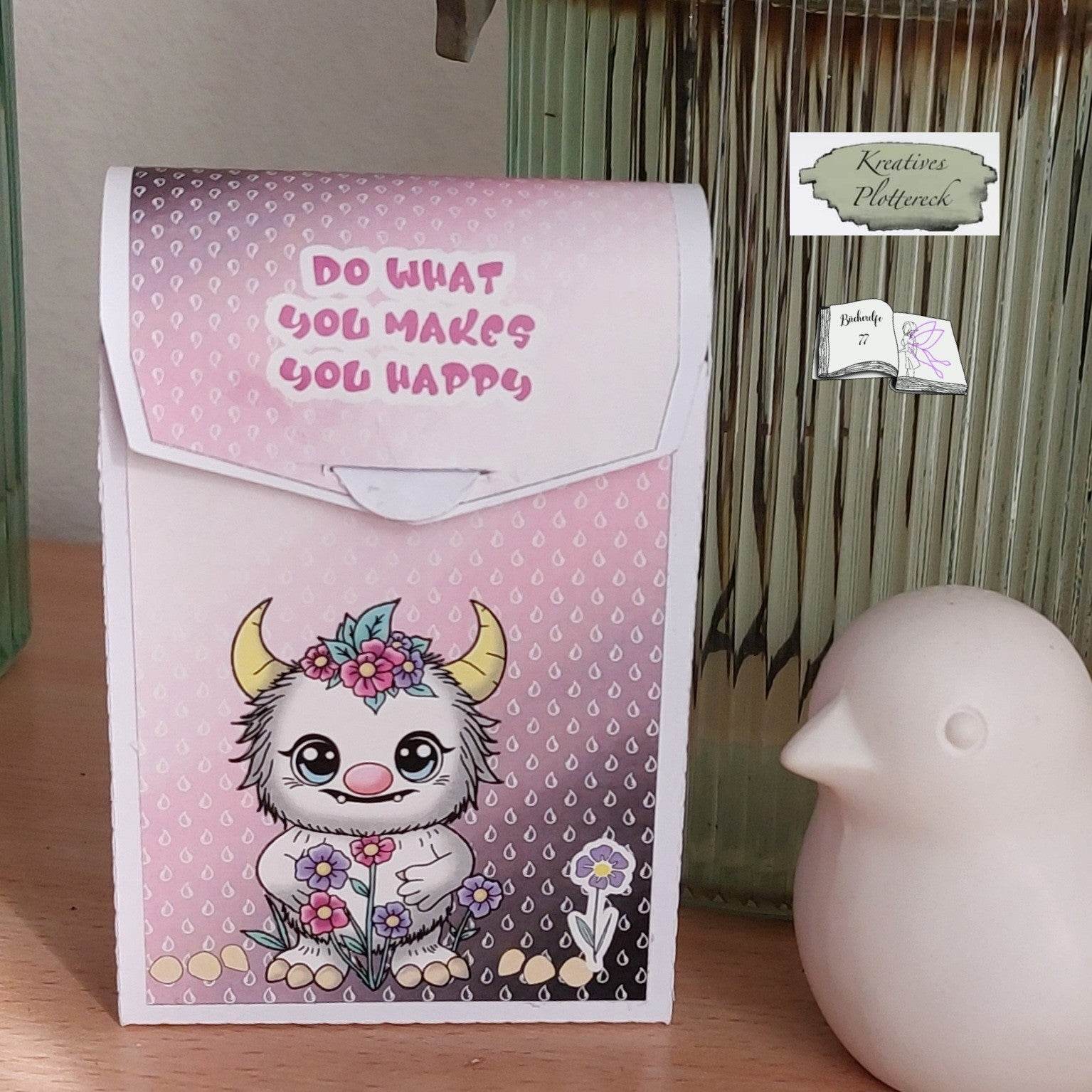 Digiset und Plott Flower Monster, Plotterdatei, Sublimation, Digistamp, Digipaper - Sewando