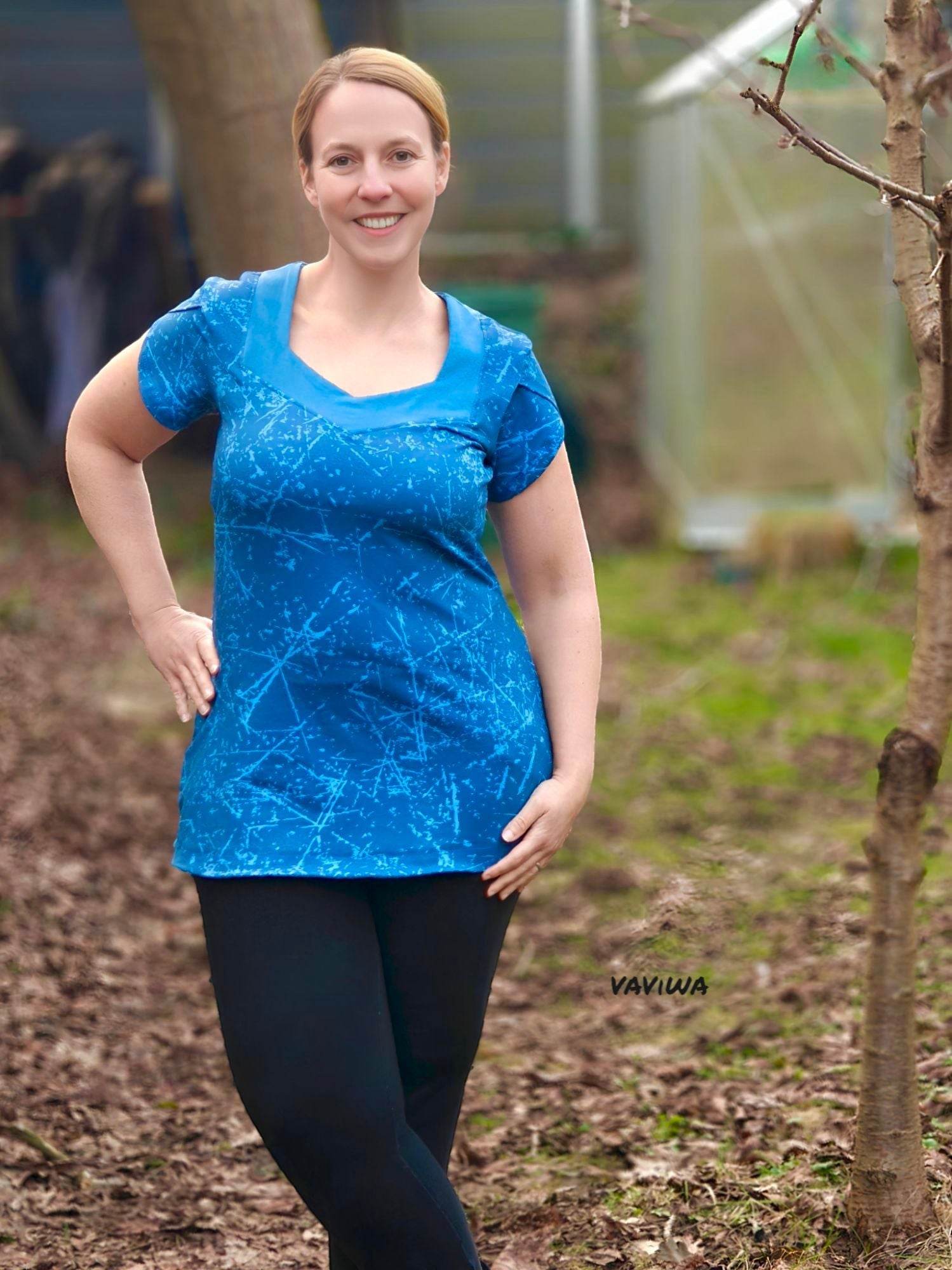 Kombipaket Malina Damen PLUS Add on– Schnittmuster Shirt, Longshirt & Kleid Gr. 32–48 - Sewando