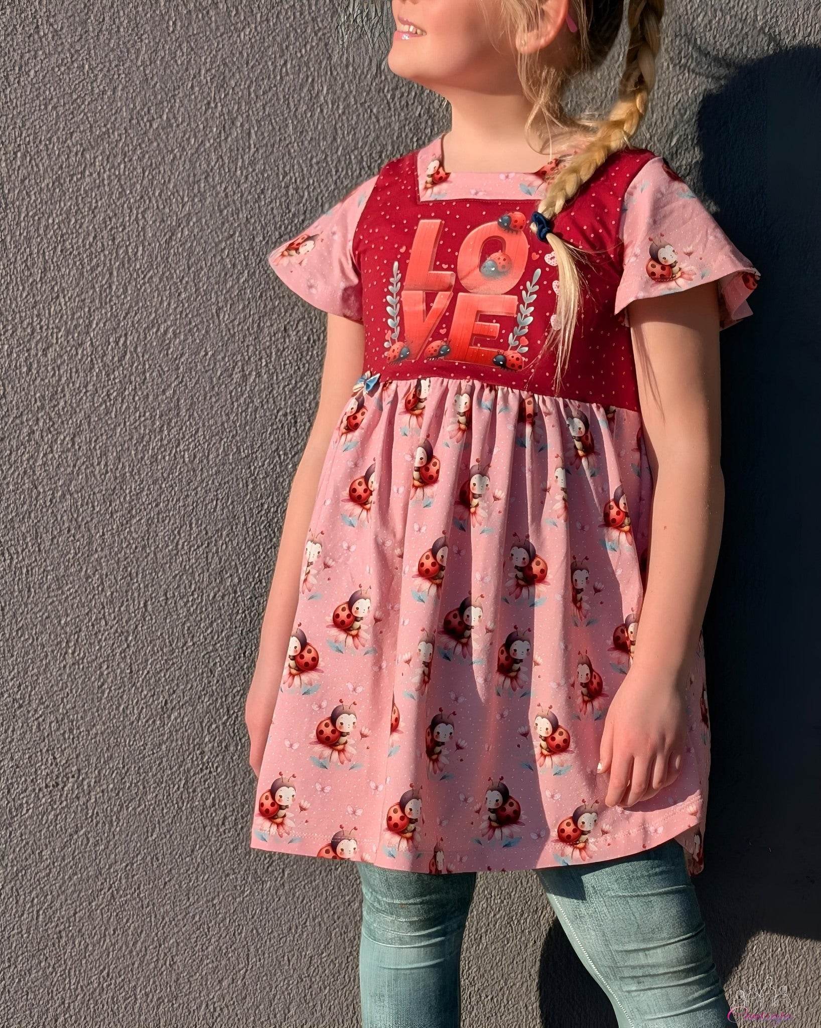 Schnittmuster-Paket für Mädchen: Malina – Shirt, Tunika & Kleid mit passenden Ärmel-Varianten - Sewando