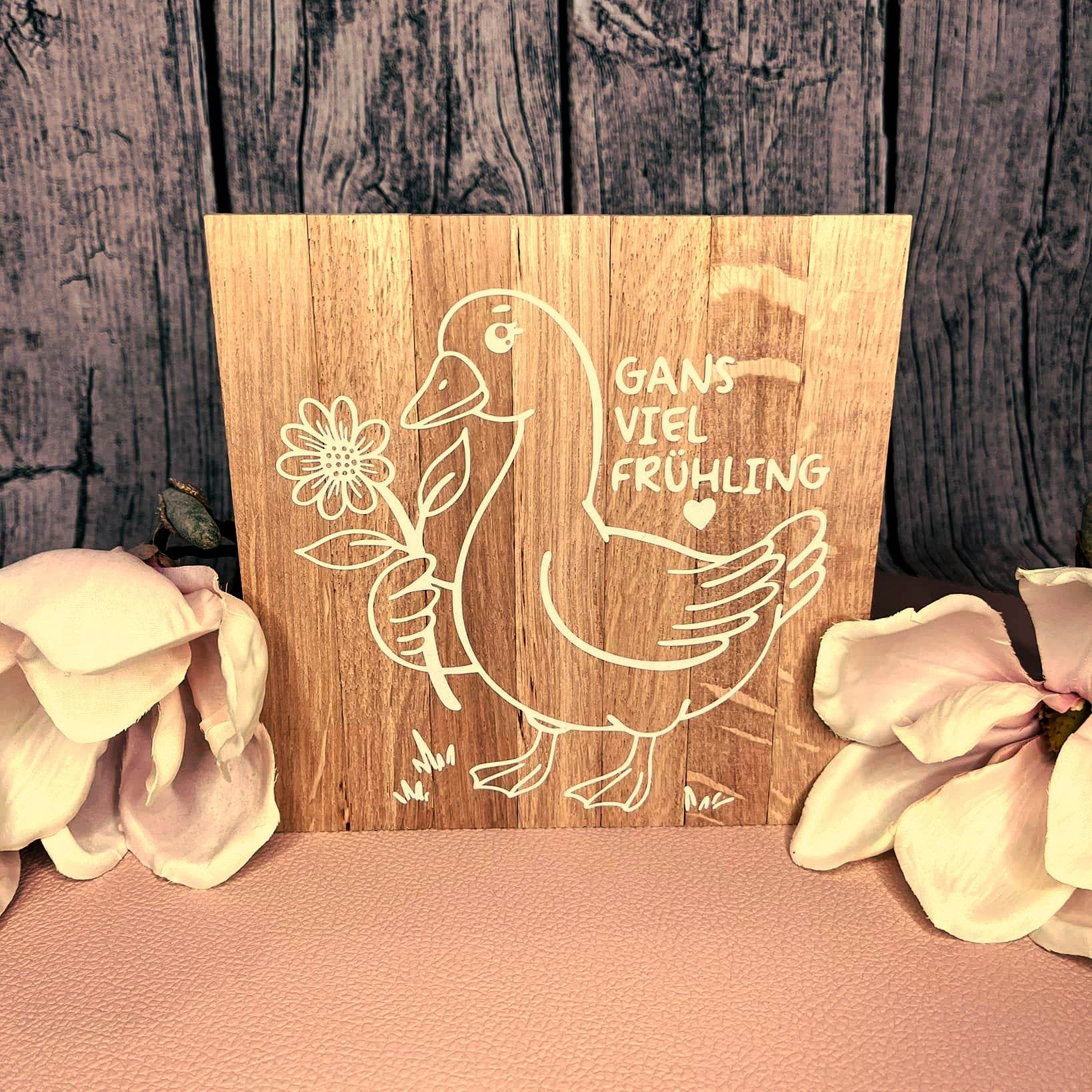 Plotterdatei Gans viel Frühling - Sewando