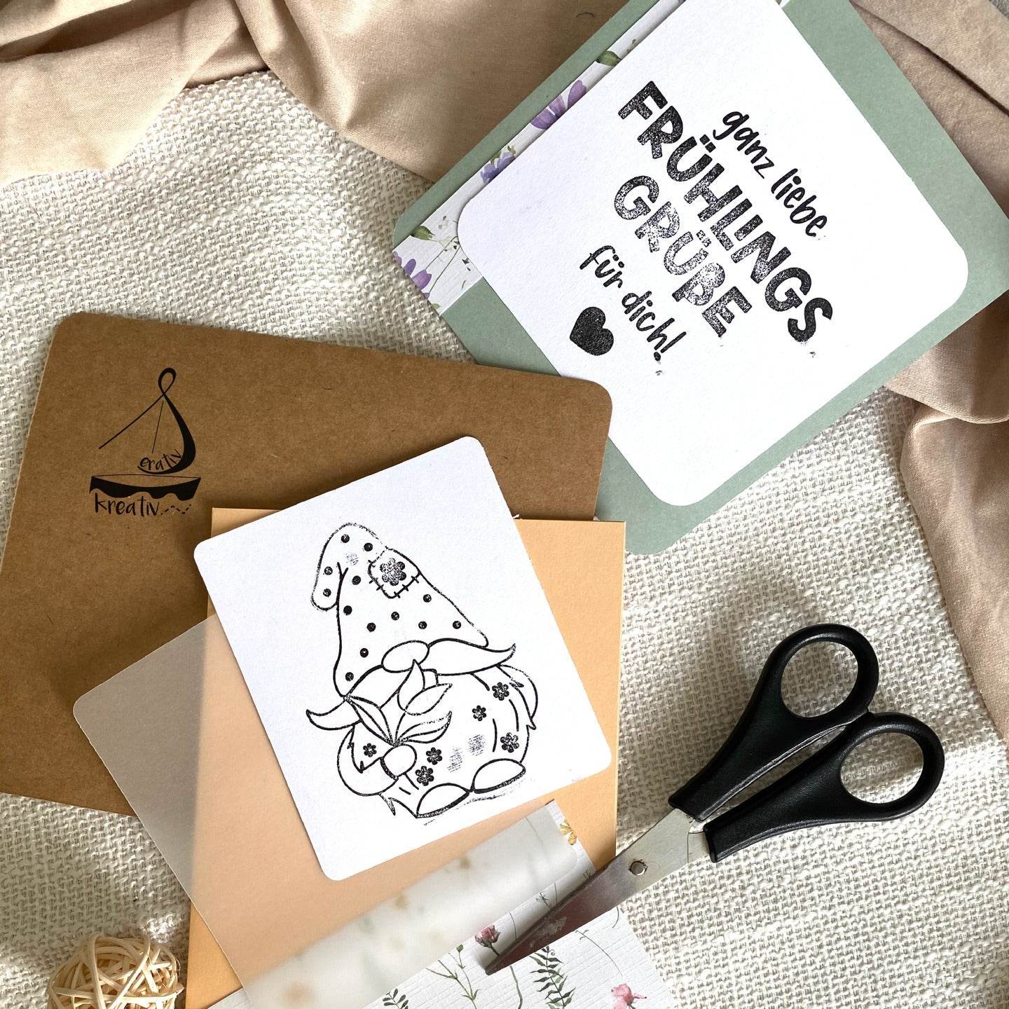 Plotterdatei Spring Gnome - Sewando