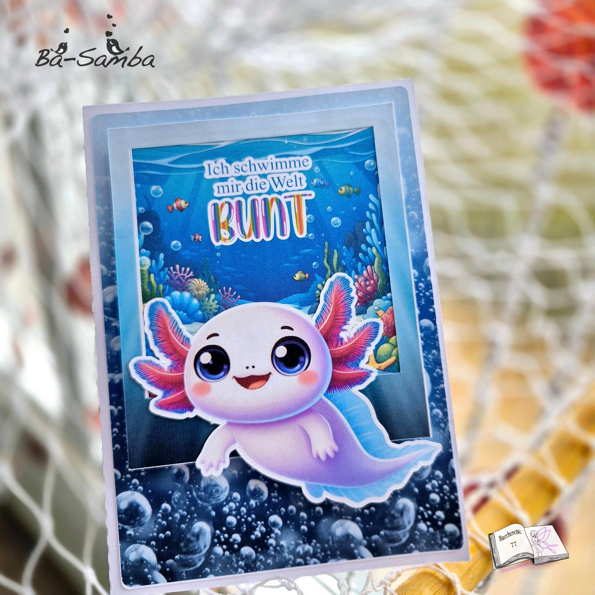 Digiset Axolotl Baby Sublimation, Digistamp, Digipaper - Sewando