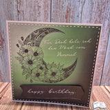 Digiset Mandala Mond mit Mohn, Digipapier, Digistamp - Sewando