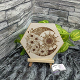 Digiset Mandala Mond mit Mohn, Digipapier, Digistamp - Sewando