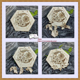 Digiset Mandala Mond mit Mohn, Digipapier, Digistamp - Sewando