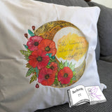 Digiset Mandala Mond mit Mohn, Digipapier, Digistamp - Sewando