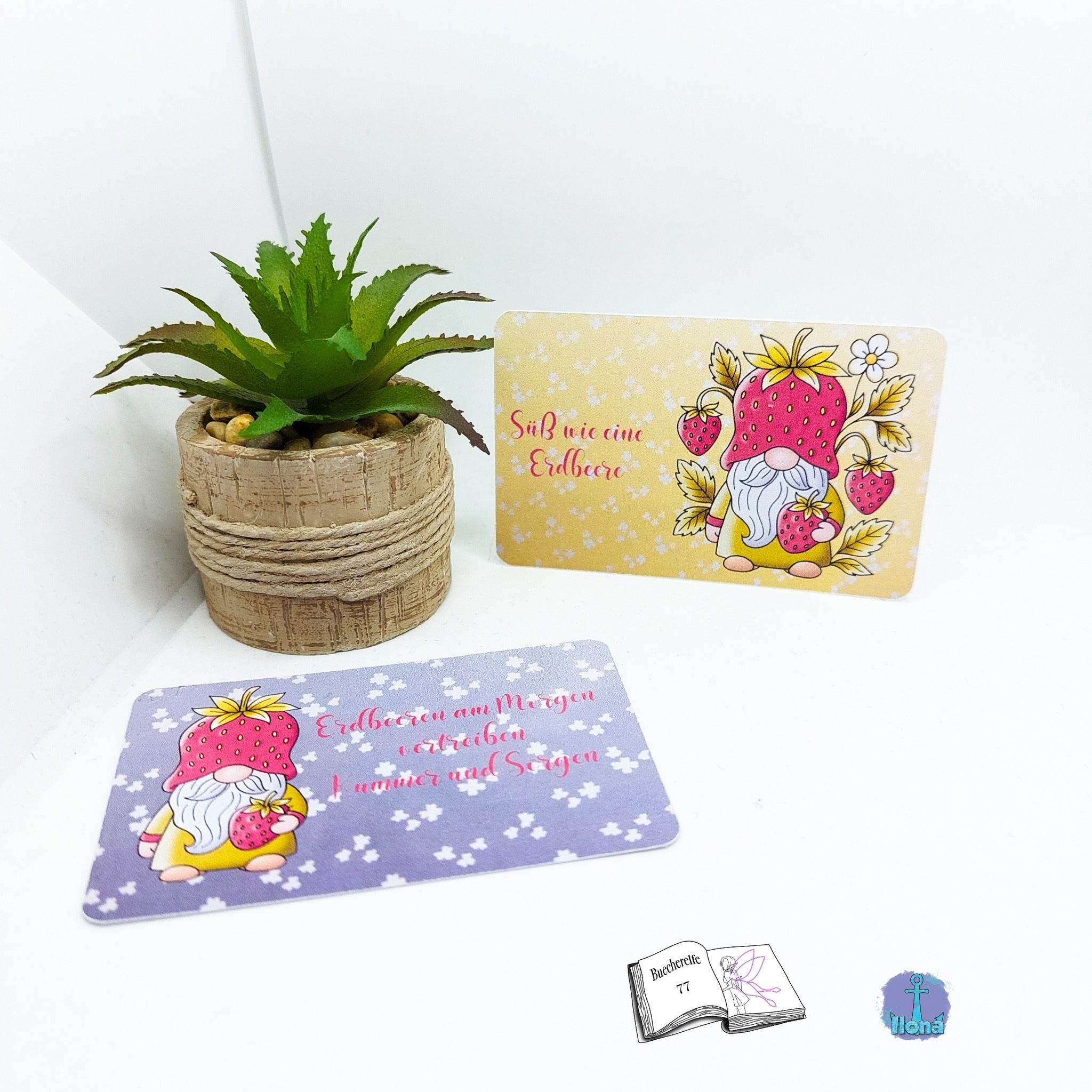 Plotterdatei Erdbeer Wichtel Hugo Sublimation, Digistamp, Digipaper ! - Sewando
