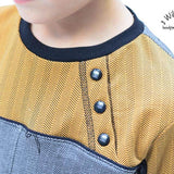 Big Sweatie mit coolen Teilungen und Taschen für 105cm-140cm Körpergröße - Sewando