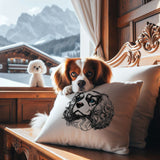Stickdatei King Charles Cavalier "Agatha" - realistisch - FÜR HELLE STOFFE