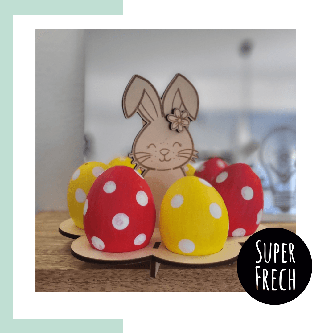 Laserdatei - Eierteller mit Hase - Sewando