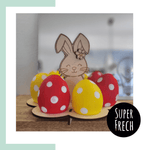 Laserdatei - Eierteller mit Hase - Sewando