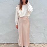 Satinrock Maxirock BLANCA, Gr. 32-50, PDF Schnittmuster - Sewando