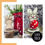 Laserdatei - Hasen Eierhalter mit variablen Details - Sewando