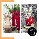 Laserdatei - Hasen Eierhalter mit variablen Details - Sewando