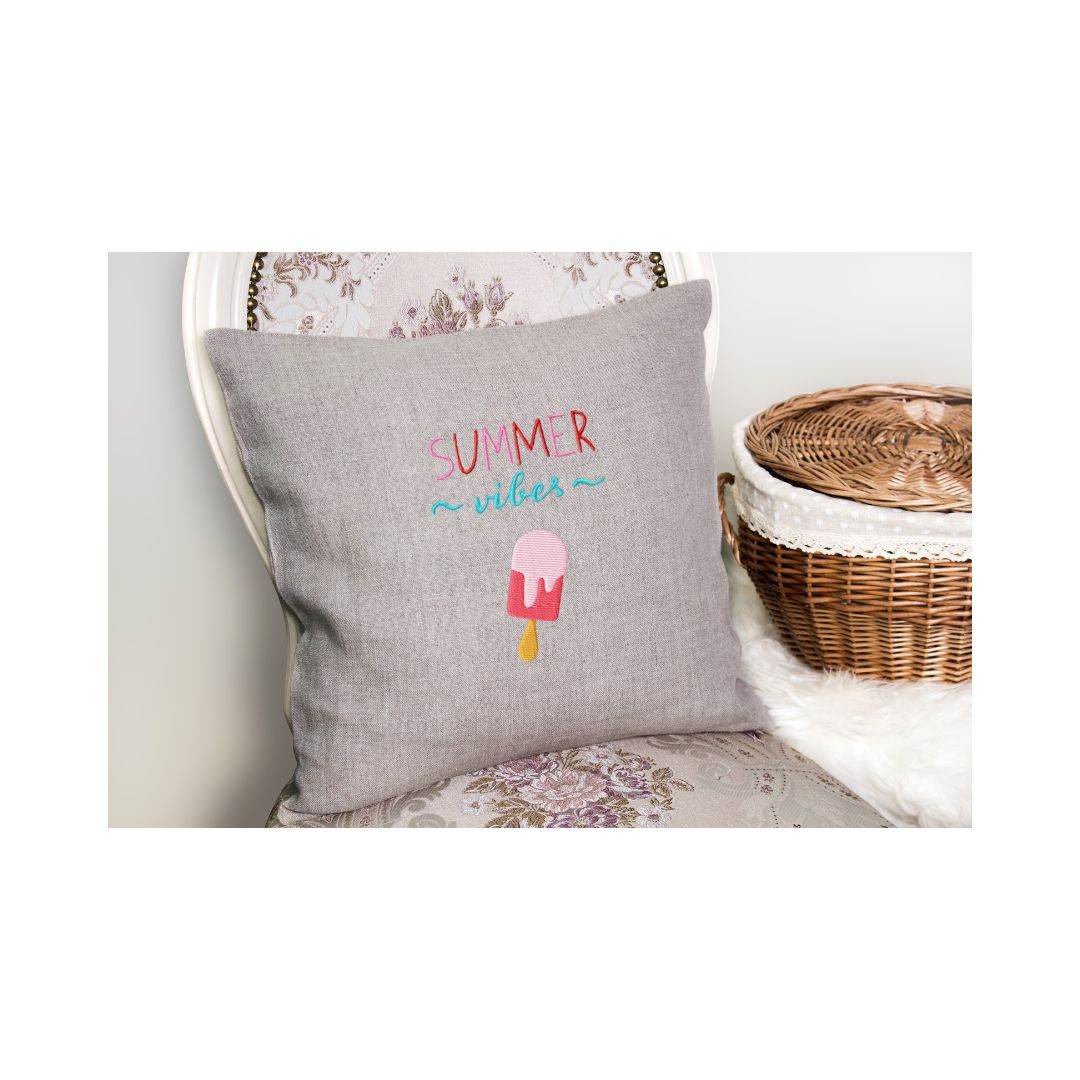Stickdatei Summer Vibes 2 10x10 13x18 Applikation Sommer Schrift sticken Sommerzeit - Sewando