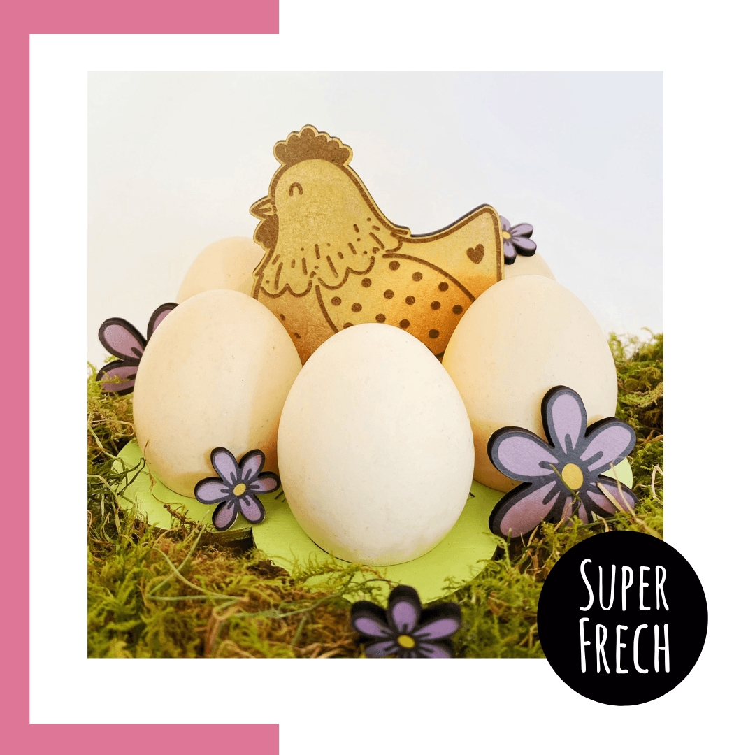 Laserdatei - Eierteller mit Henne - Sewando