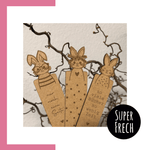 Lesezeichen Laserdatei Hase | Basteln mit Papier + Holz - Sewando