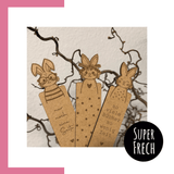 Lesezeichen Laserdatei Hase | Basteln mit Papier + Holz - Sewando