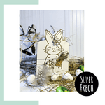 Laserdatei - Osternest mit Hasen - Sewando