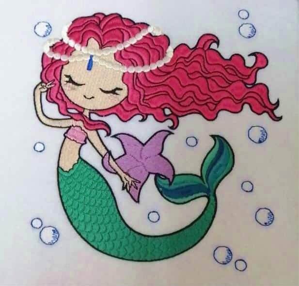Meerjungfrau Stickdatei – magischer Tauchgang für deine Stickmaschine - Sewando