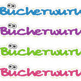 Stickdatei - Lesezeichen-Set "Bücherwurm" (2 Dateien)