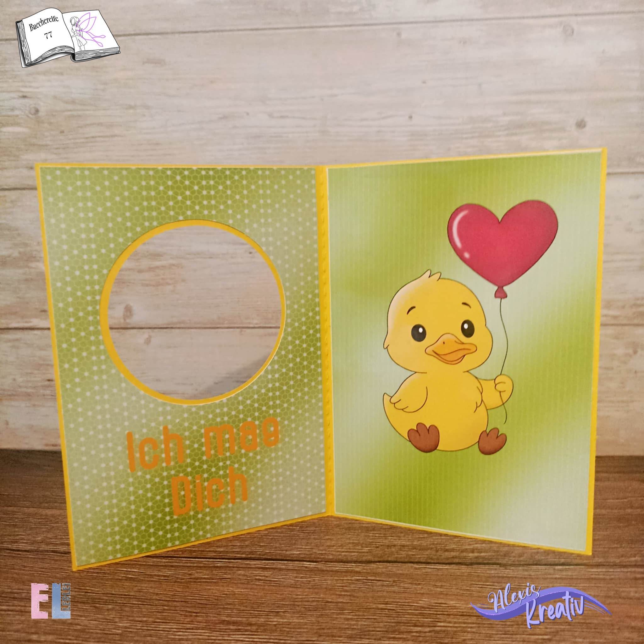 Plotterdatei Entenküken Knutschi Sublimation, Digistamp, Digipaper ! - Sewando