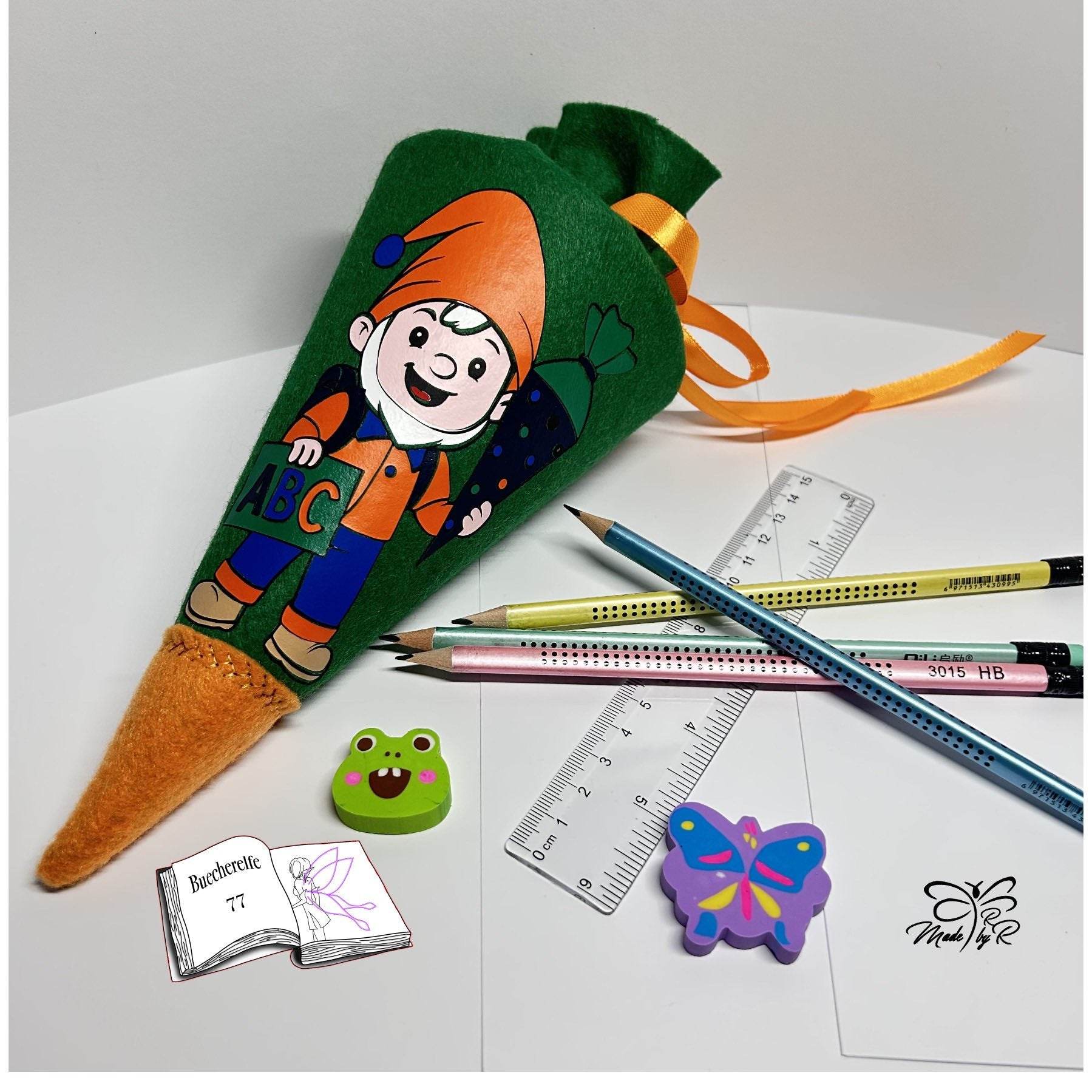 Digistamp Schul Wichtel Lina und Linus Sublimation, Plotterdatei, Digipaper ! - Sewando