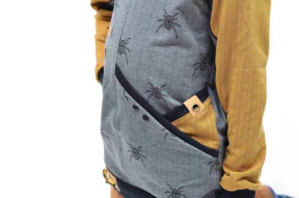 Big Sweatie mit coolen Teilungen und Taschen für 105cm-140cm Körpergröße - Sewando