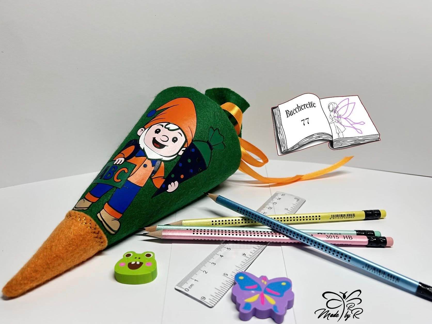 Digistamp Schul Wichtel Lina und Linus Sublimation, Plotterdatei, Digipaper ! - Sewando