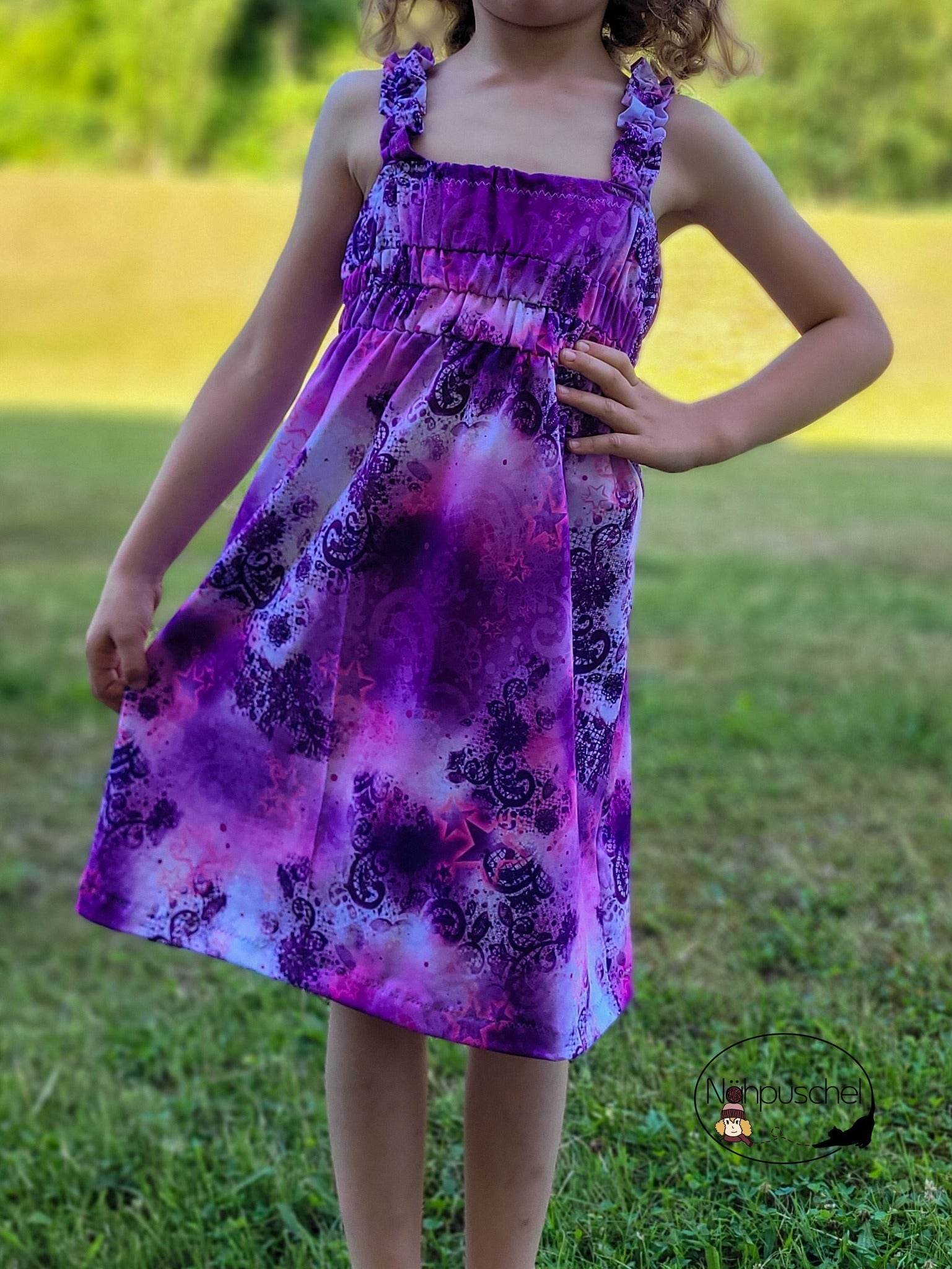 Schnittmuster Tunika, (Maxi)Kleid Easy Bandeau für Mädchen Größe 92-164 - Sewando