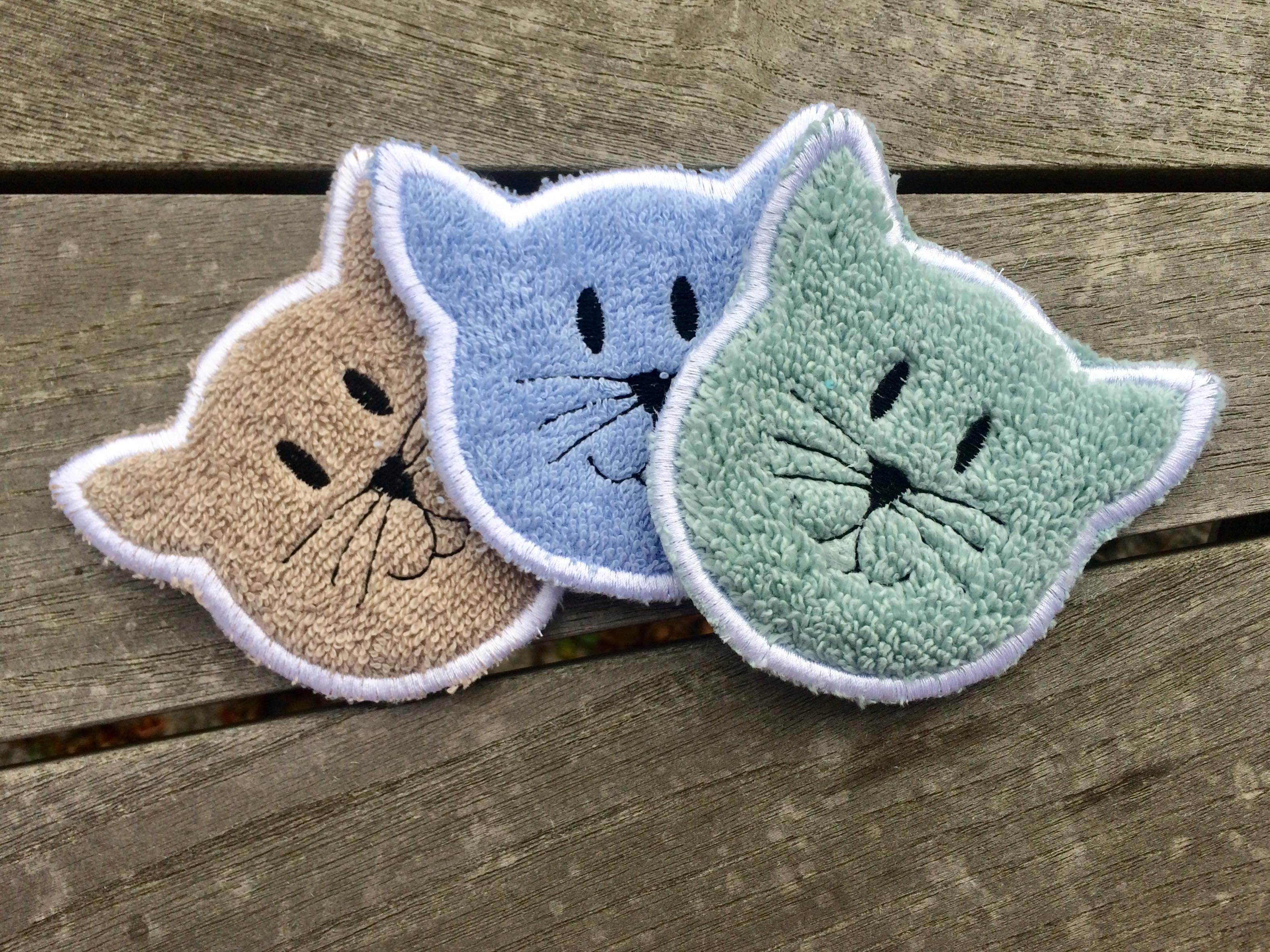 Abschminkpad Katze Stickdatei ITH 10x10 cm Waschpad Kosmetikpad Pad : - Sewando