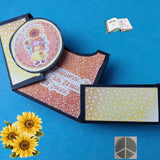 Digistamp Sonnenblumen Wichtel Gerda Sublimation, Plotterdatei, Digipaper ! - Sewando