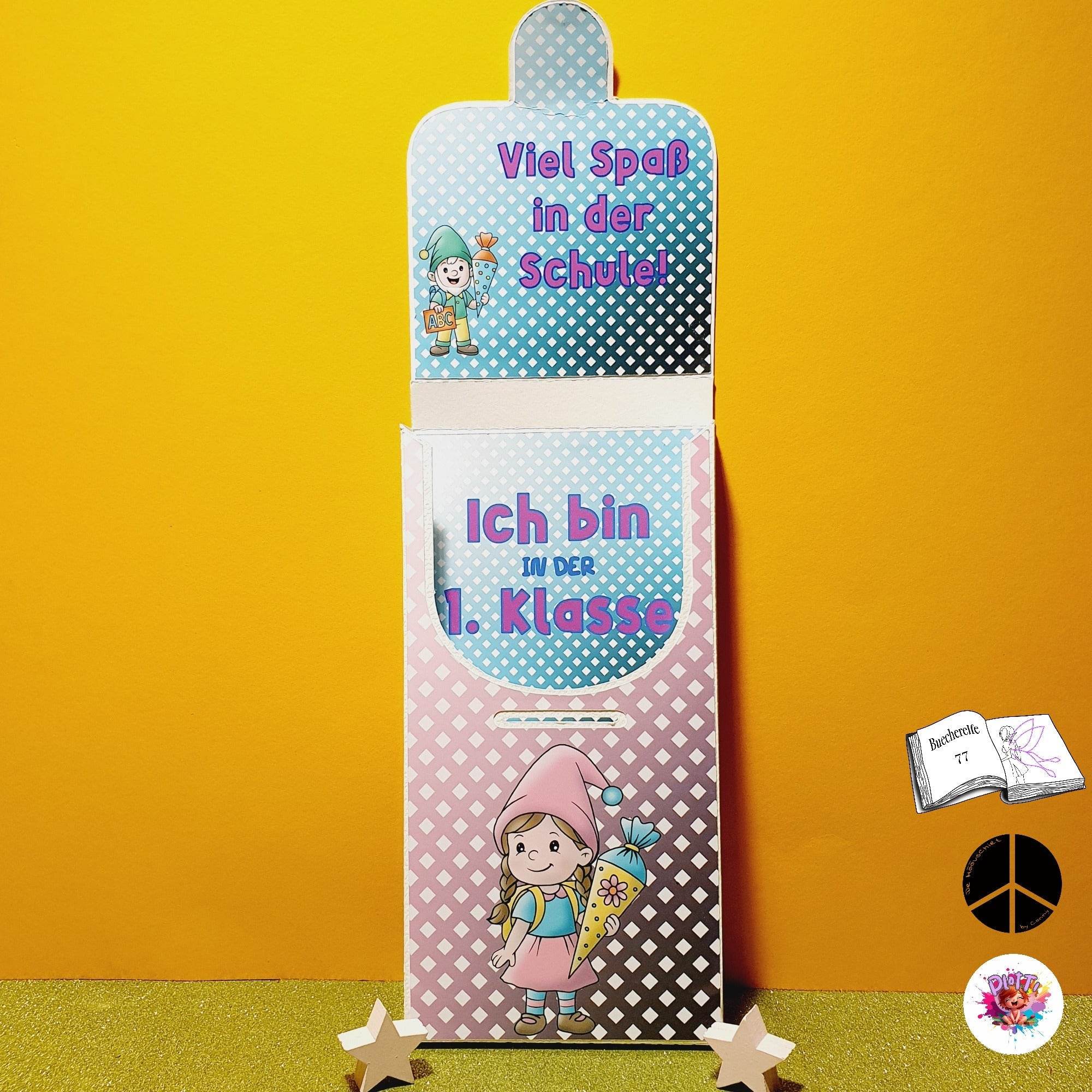 Digistamp Schul Wichtel Lina und Linus Sublimation, Plotterdatei, Digipaper ! - Sewando