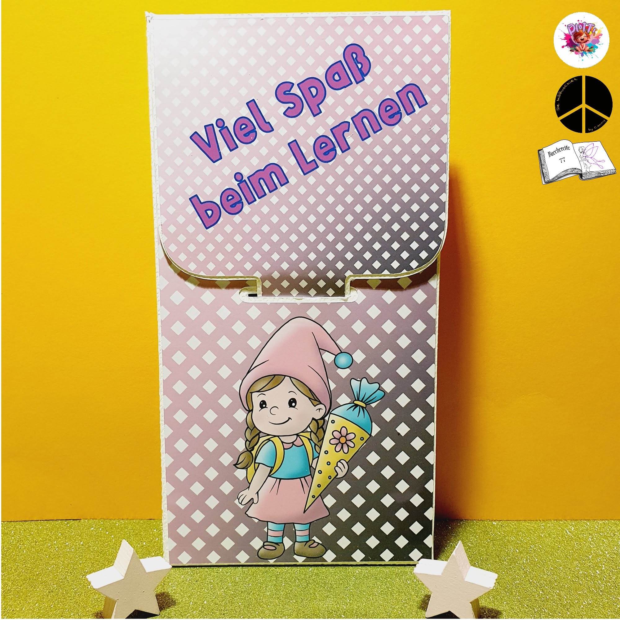 Digistamp Schul Wichtel Lina und Linus Sublimation, Plotterdatei, Digipaper ! - Sewando