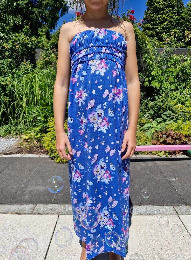 Schnittmuster Tunika, (Maxi)Kleid Easy Bandeau für Mädchen Größe 92-164 - Sewando