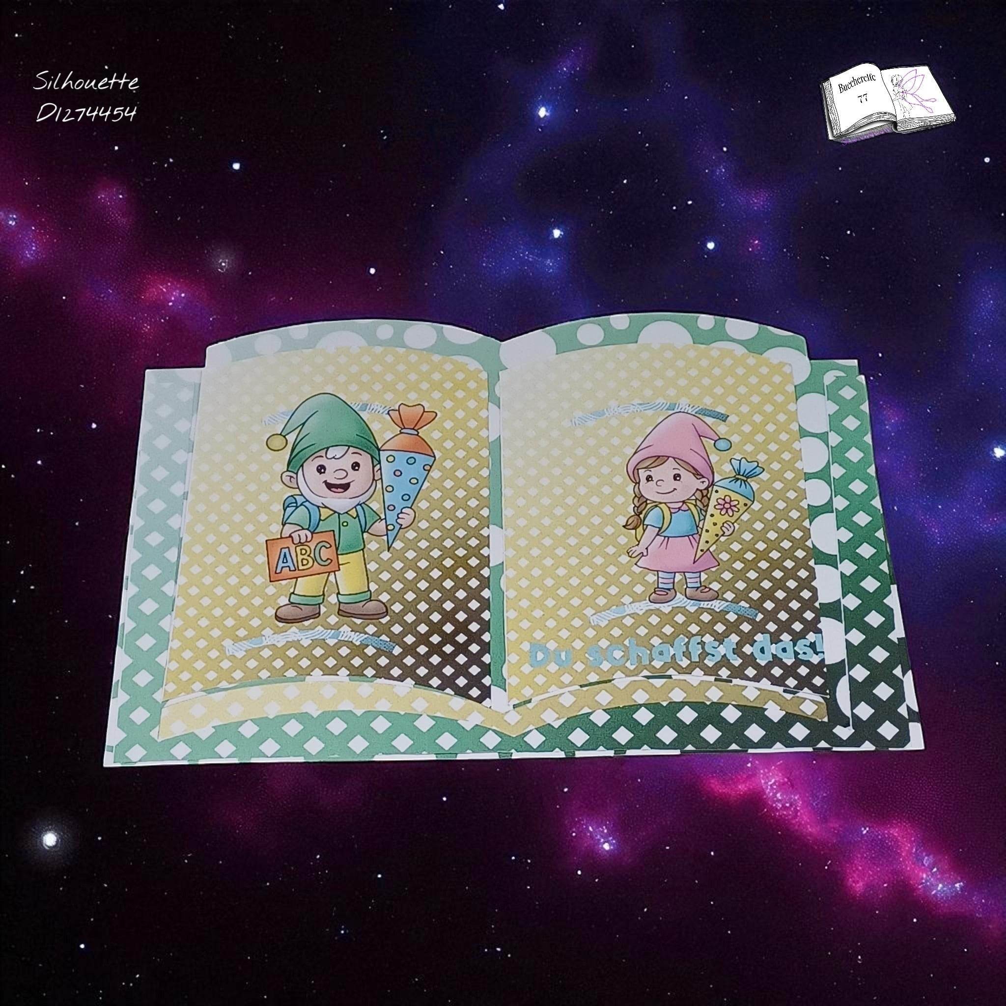 Digistamp Schul Wichtel Lina und Linus Sublimation, Plotterdatei, Digipaper ! - Sewando