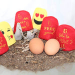 Stickdatei 8 Eierwärmer Sprüche - Sewando