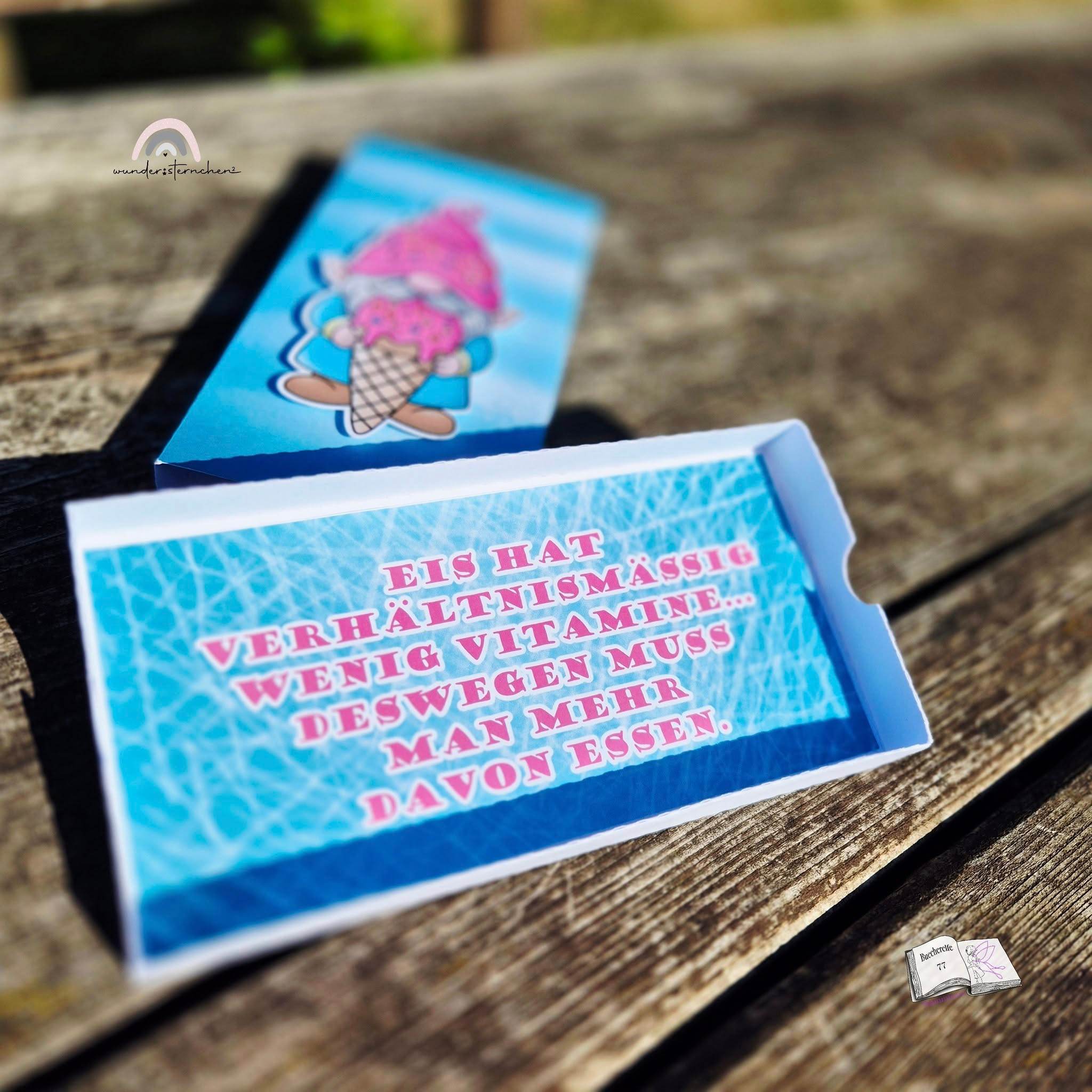 Plotterdatei Eiscreme Wichtel Bertie Sublimation, Digistamp, Digipaper ! - Sewando