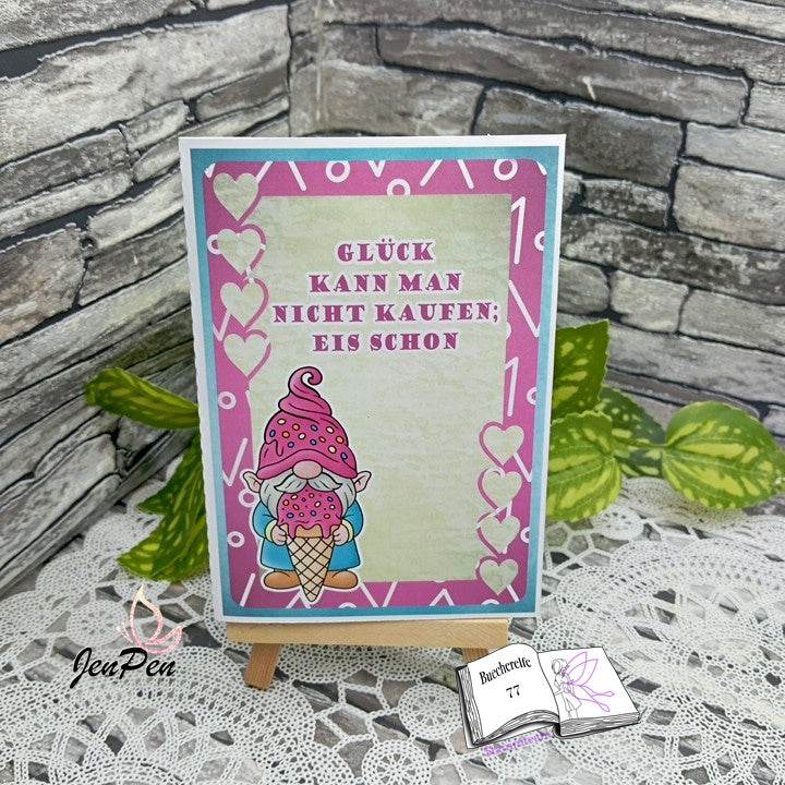 Plotterdatei Eiscreme Wichtel Bertie Sublimation, Digistamp, Digipaper ! - Sewando