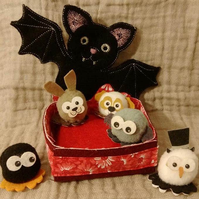 Stickdatei - Naschbox Fledermaus in 2 Größen - Sewando