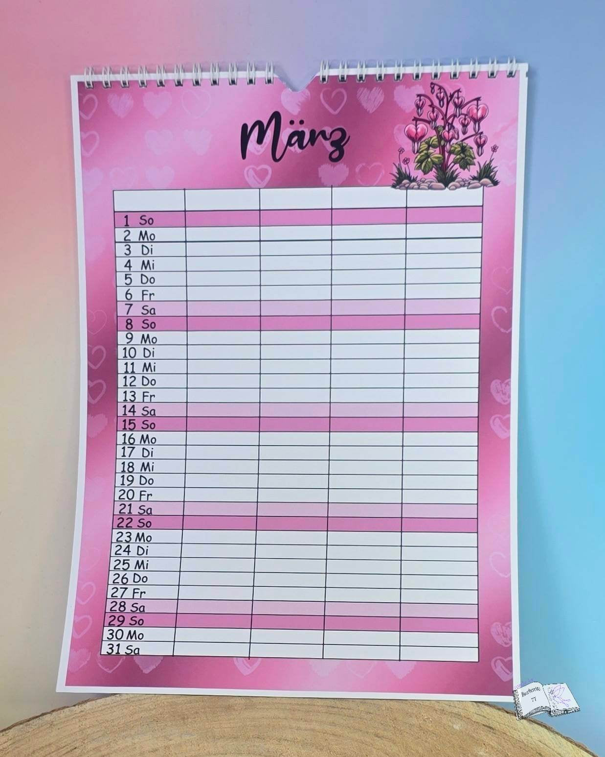 Kalender, Familienplaner 2026 zum Drucken - Sewando