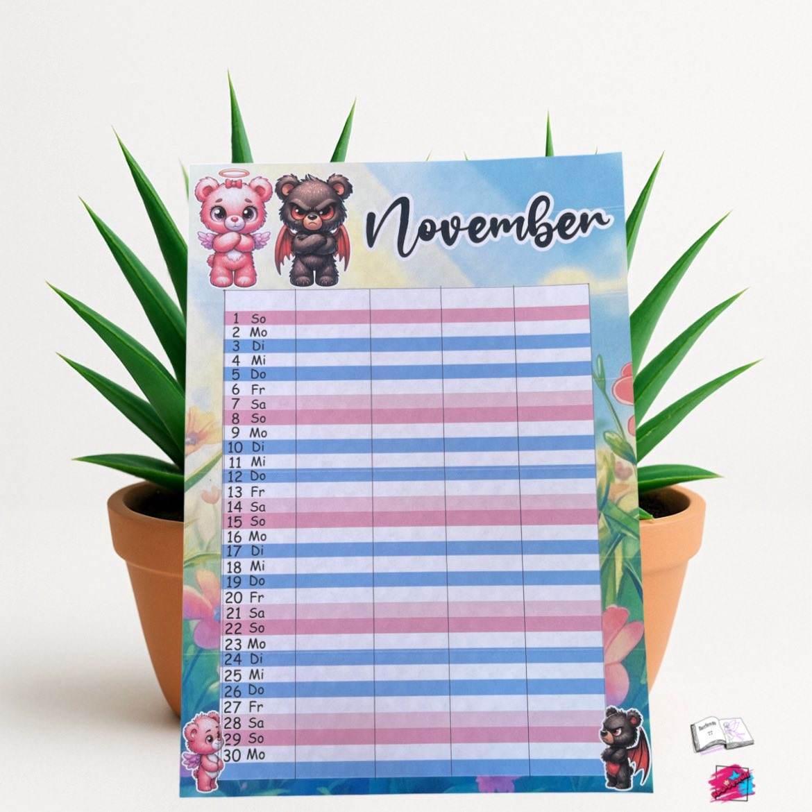 Kalender, Familienplaner 2026 zum Drucken - Sewando