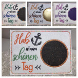 Stickdatei - Mugrugs "Hab einen schönen Tag" (4 Motive)
