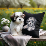 Stickdatei Applikation Shih Tzu "Lesley"  - realistisch - FÜR HELLE & DUNKLE STOFFE