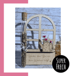 Laserdatei Fensterrahmen mit Gießkanne - Sewando