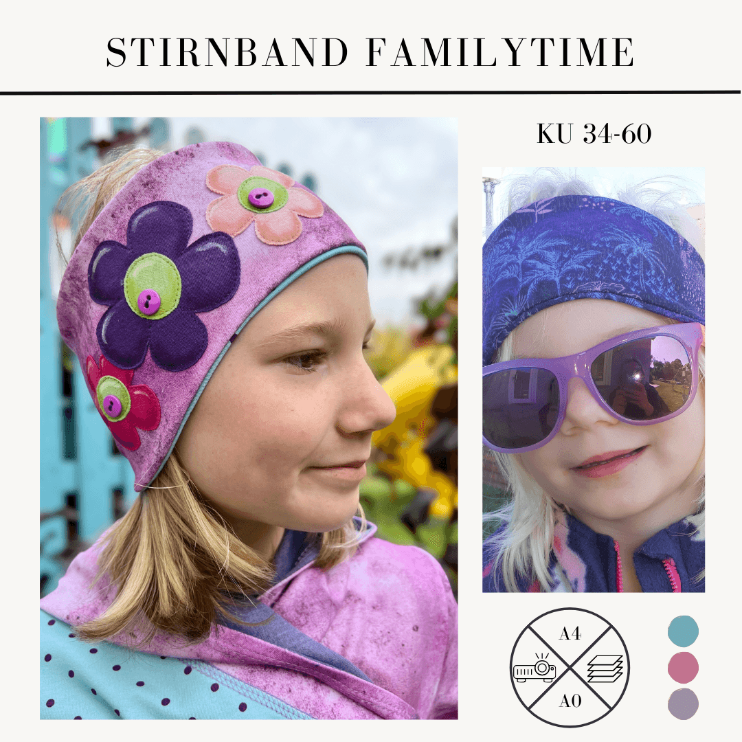 Schnittmuster Stirnband Unisex für Kinder und Erwachsene Familytime - Sewando