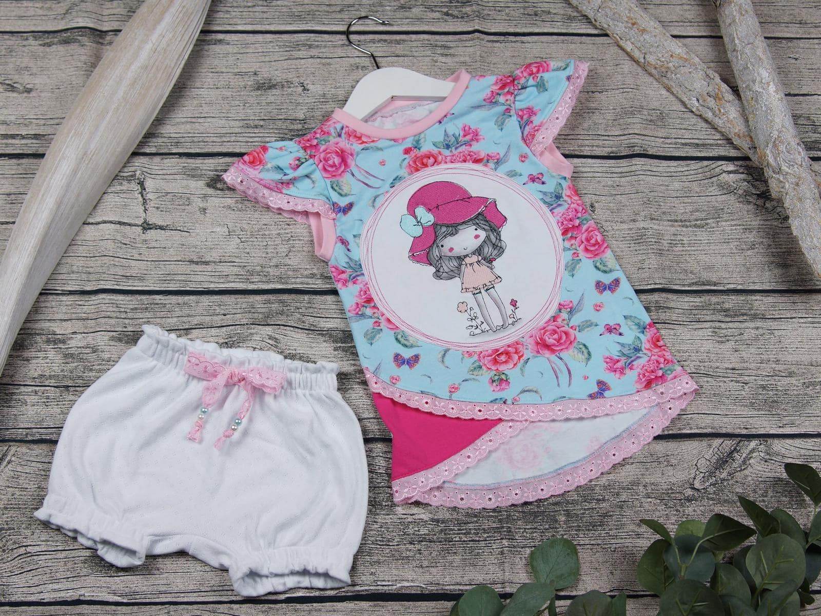 Mädchen mit Hut Stickdatei – ein Hauch von Sommer für deine Stickmaschine - Sewando