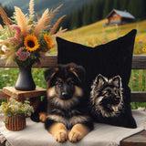 Stickdatei Schäferhund Welpe "Heike" - realistisch - FÜR DUNKLE STOFFE
