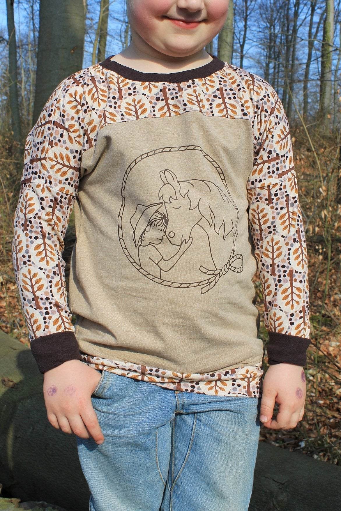 Schnittmuster Shirt/ Pullover Lara&Lars Gr. 68/74-152/158 - Sewando